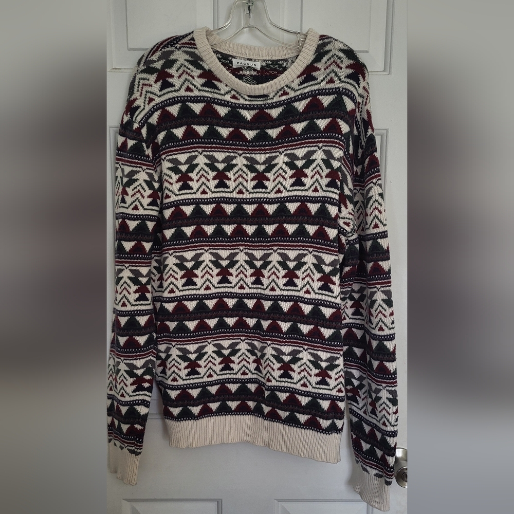 PacSun Multicolor Patterned Crewneck Sweater
